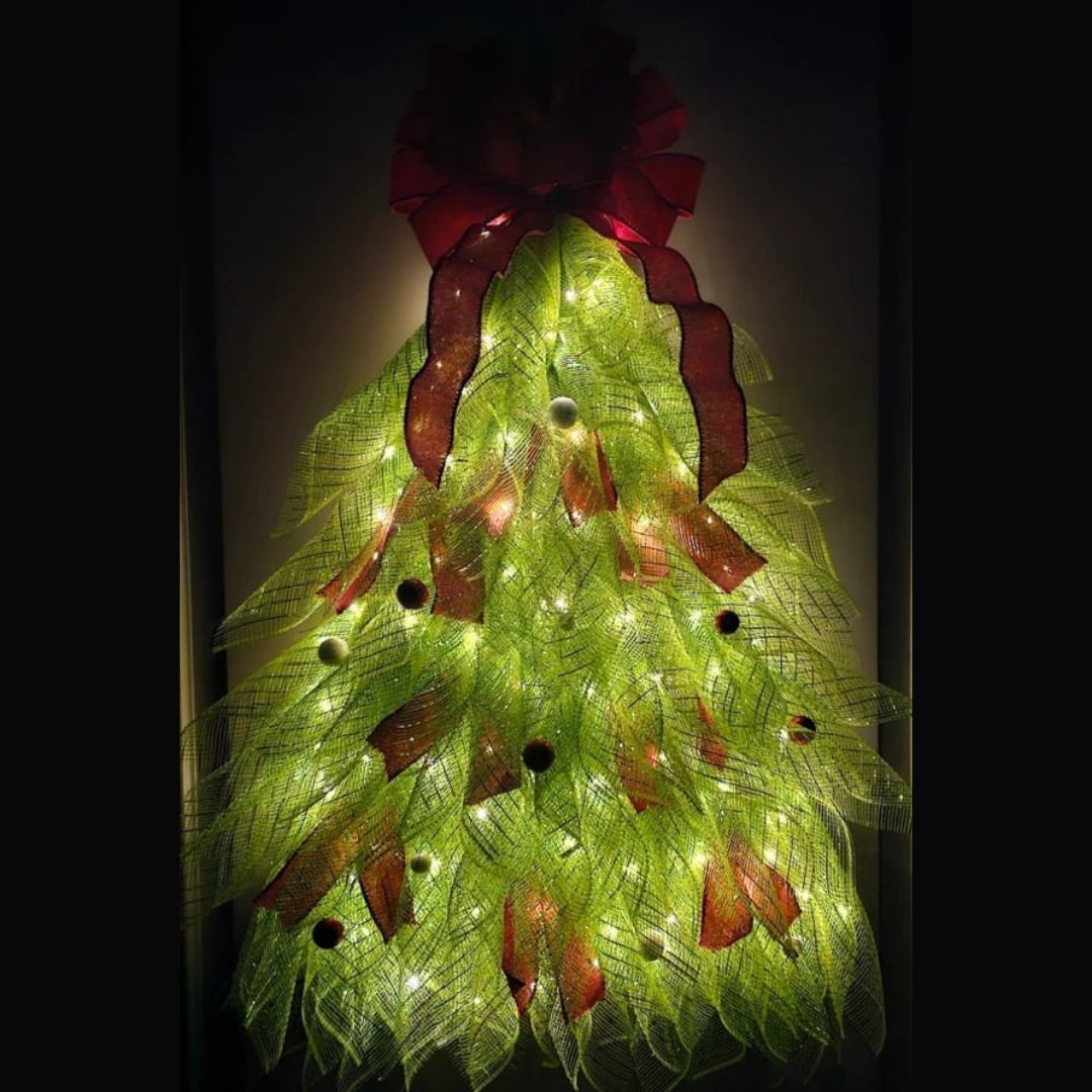 Handmade Christmas Tree Wreath for Front Door