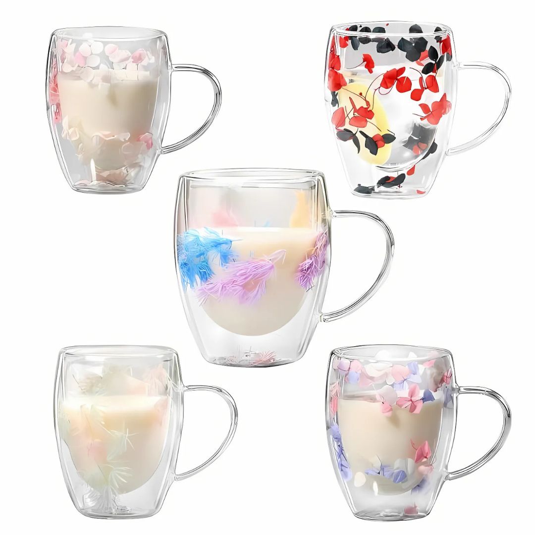 Coffee Mug with Dried Flowers