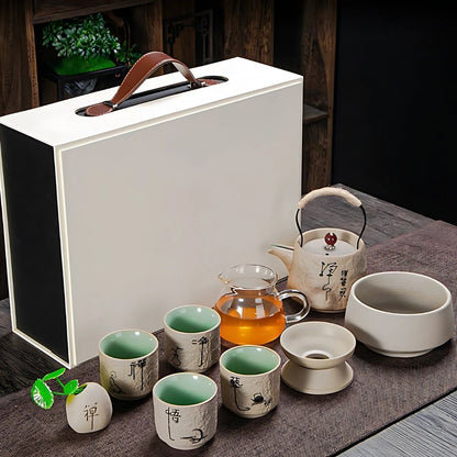 Retro Japanese Kungfu Teapot Ceramic Teapot