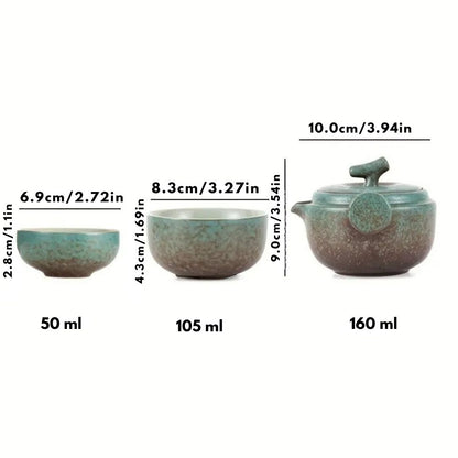Handmade Ceramic Kung Fu Teapot Set