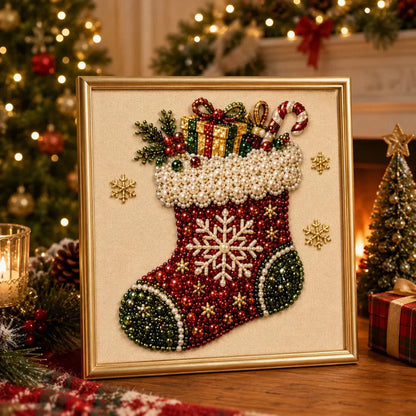 Santa Christmas DIY Pearl Diamond Painting Art Kit
