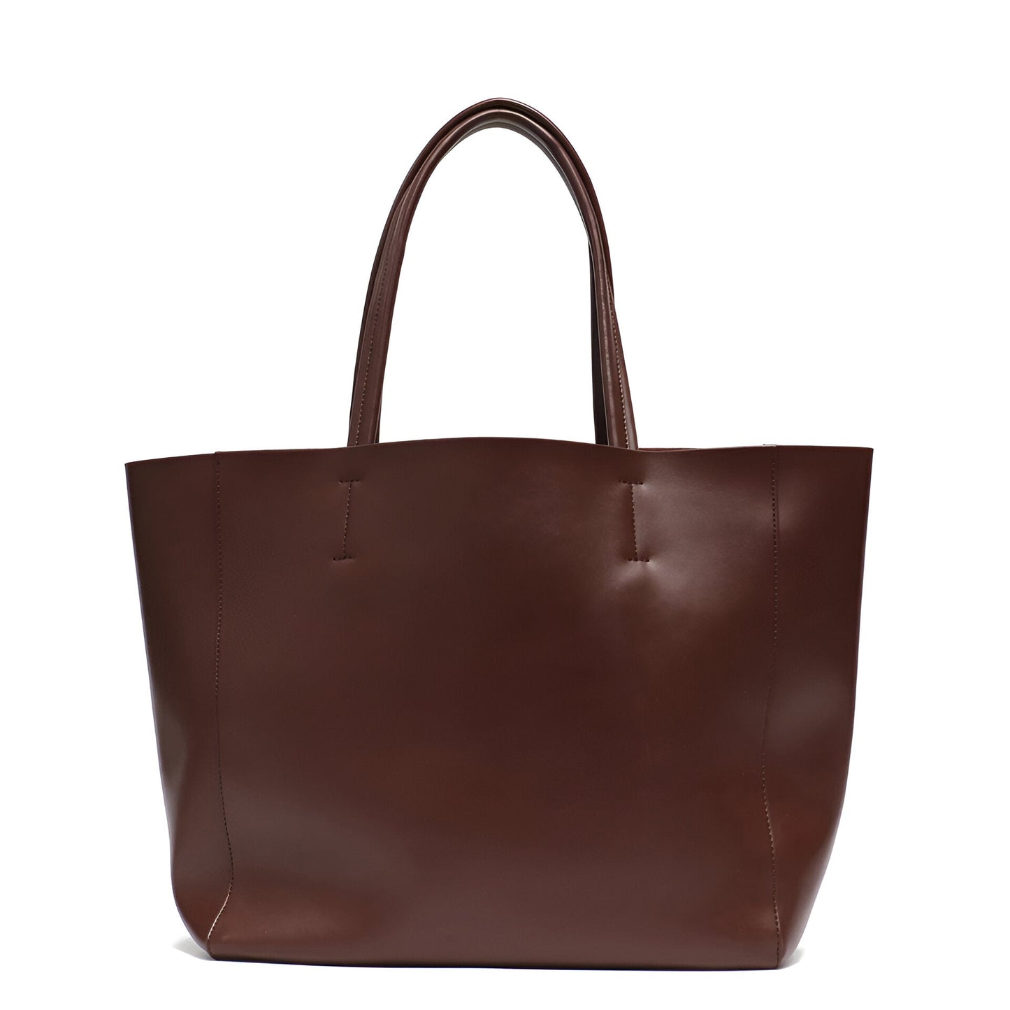 Large Beige Genuine Leather Tote Bag for Women