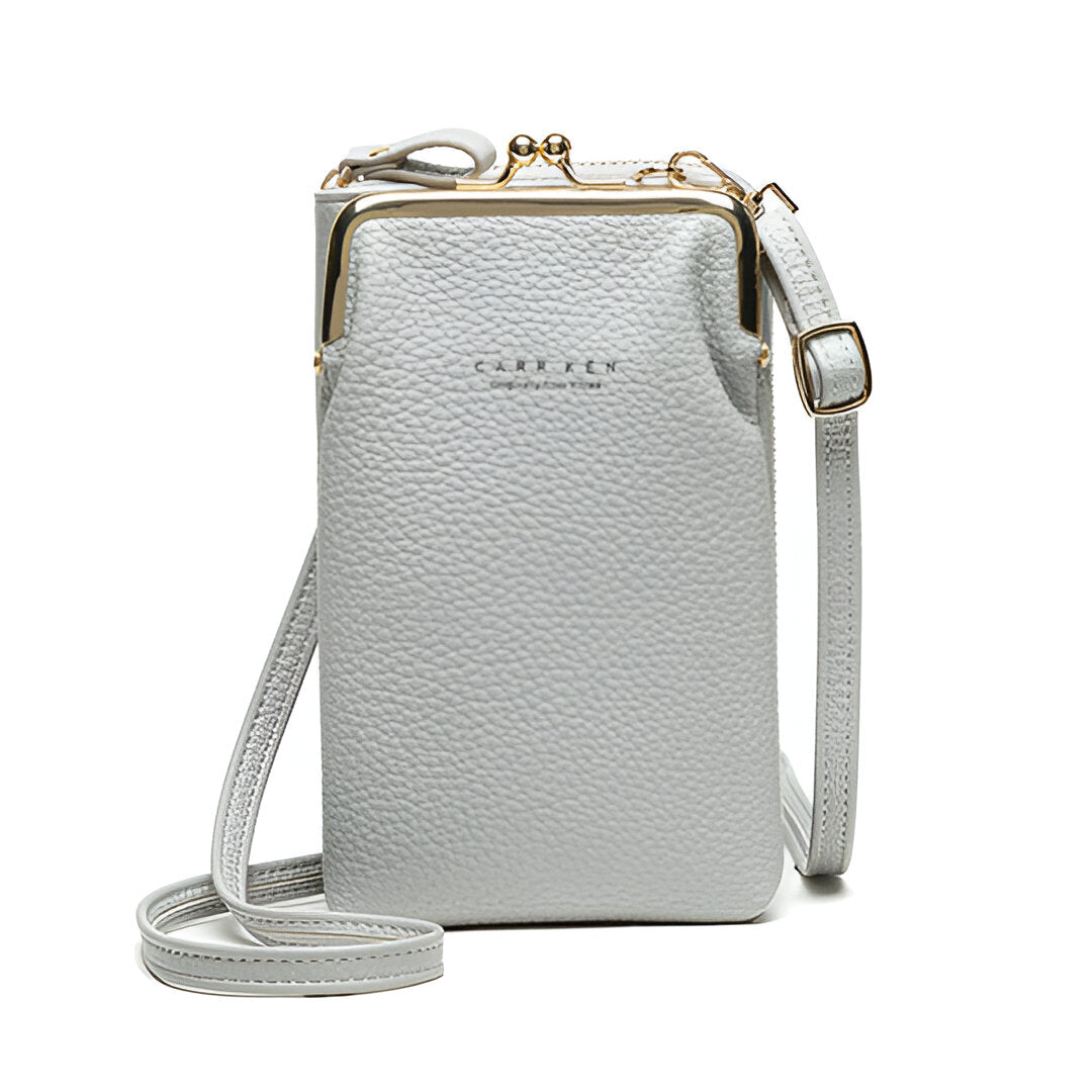 Crystal Leather Shoulder Bag