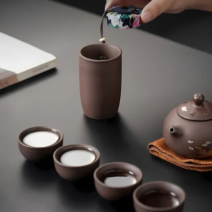 Purple Clay Travel Tea Set