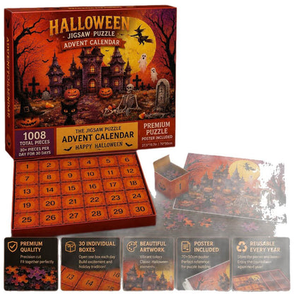 1,008-Piece Haunted Castle Puzzle Advent Calendar