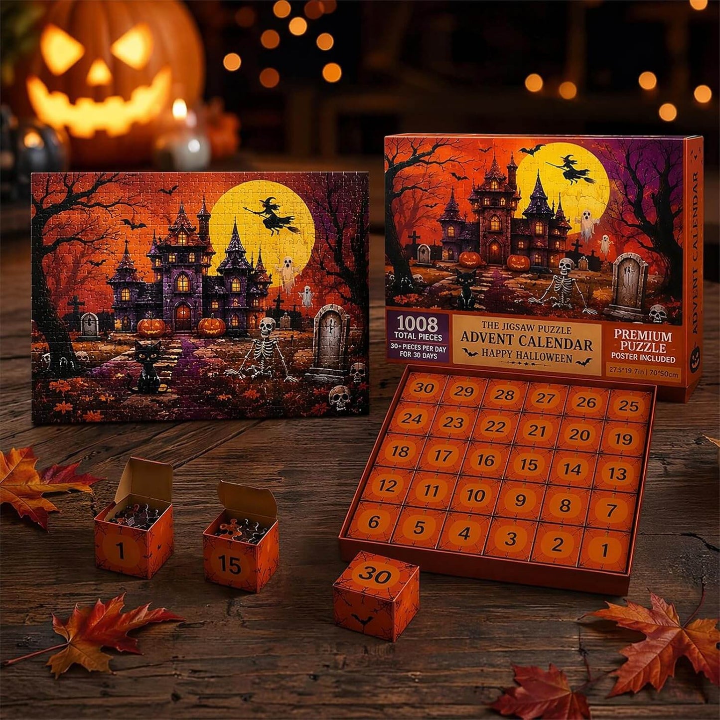 1,008-Piece Haunted Castle Puzzle Advent Calendar