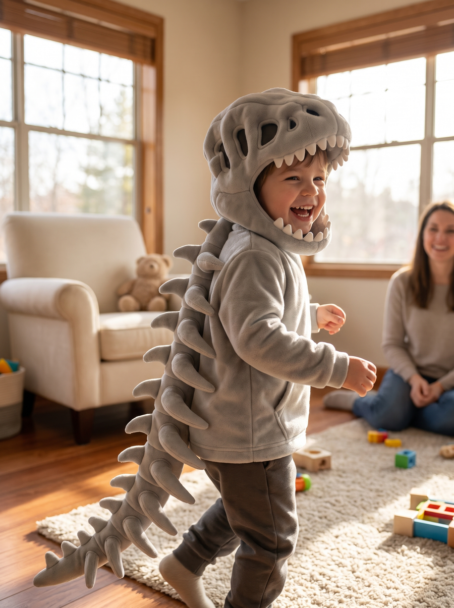 Try the Dino Plush Hoodie for 30 days — completely risk free.