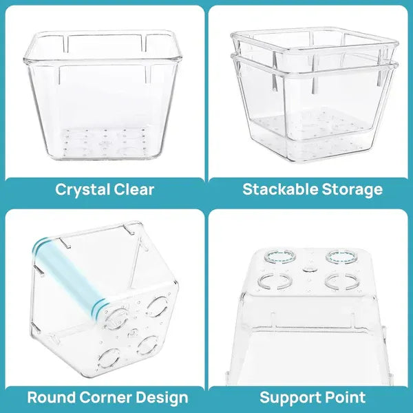 Clear Drawer Organizer Tray Set