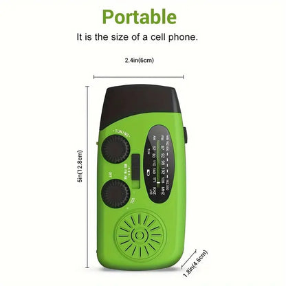Emergency Hand Crank Radio with LED Flashlight