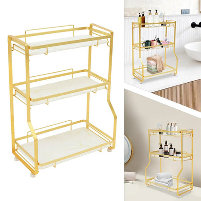 Gold Bathroom Vanity Counter Organizer