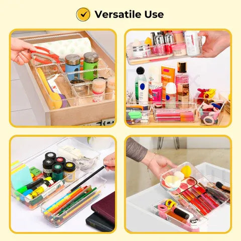 Clear Drawer Organizer Tray Set