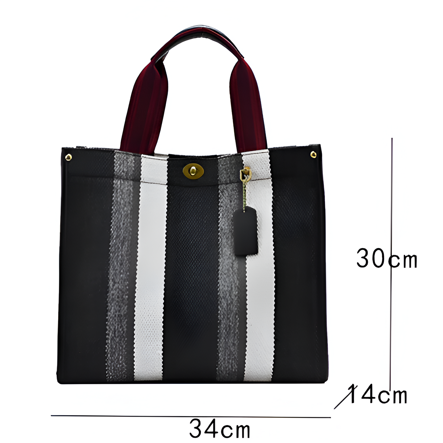 Women's Striped Canvas Handbag