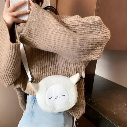 Plush Cat Head Handbag